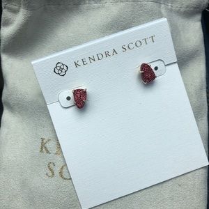 New, Never Worn, Red Drusy Kendra Scott Earring.